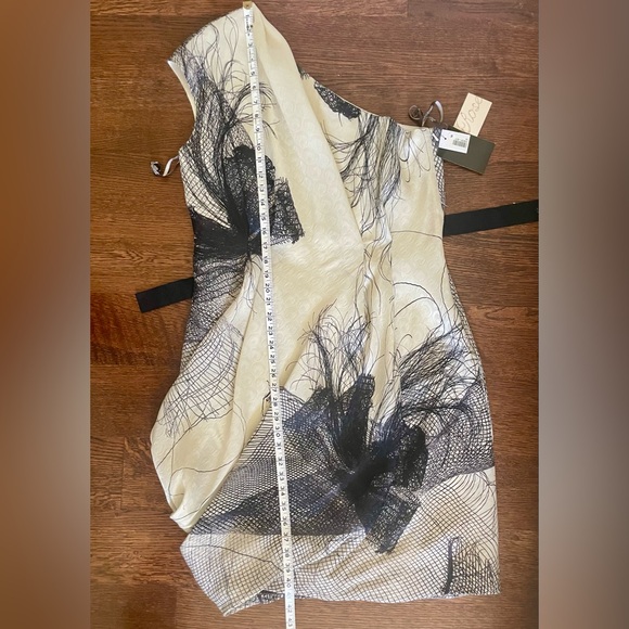 BNWT Lela Rose Silk Asymmetrical One Shoulder Cocktail Dress Size 14 - Picture 14 of 15